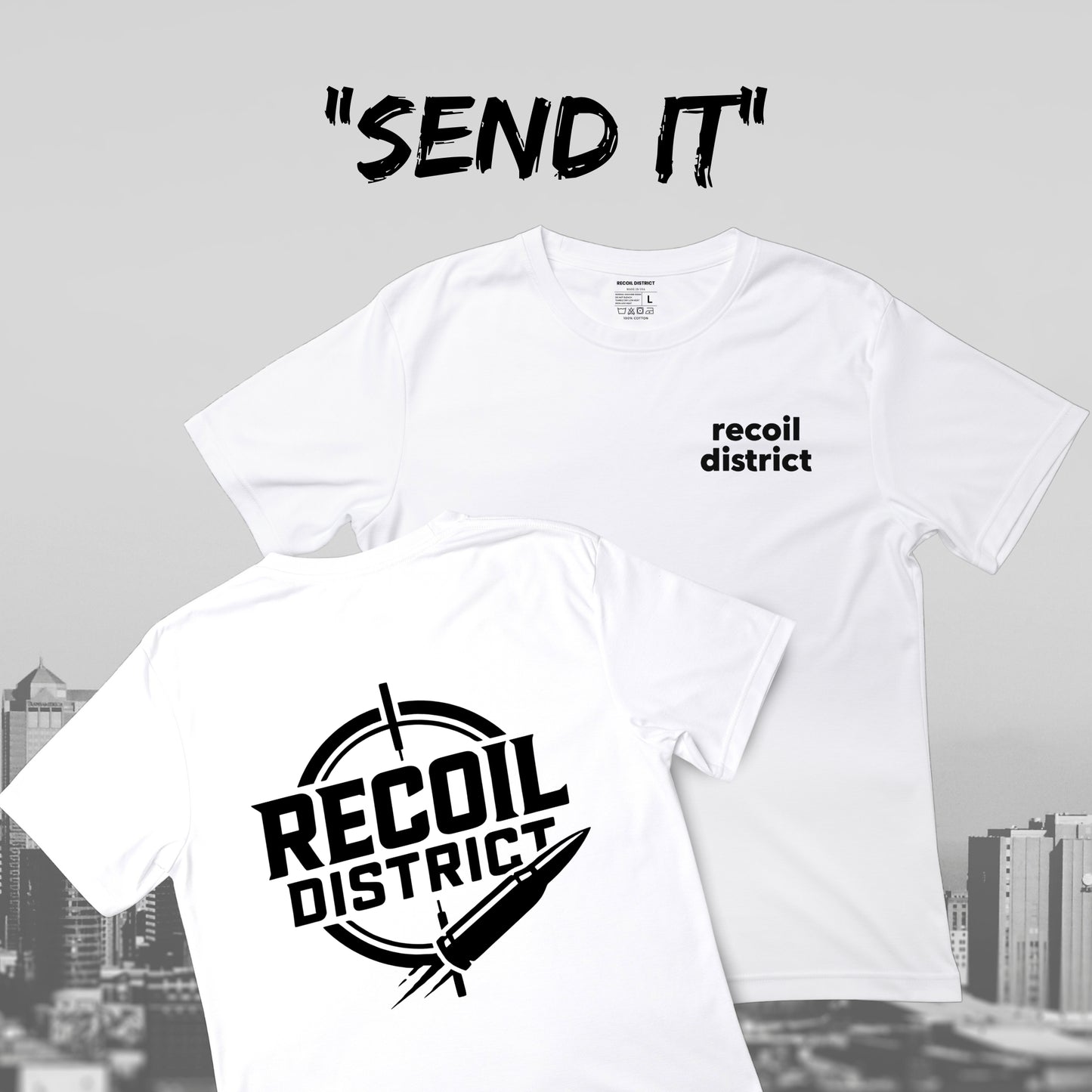 Recoil District "Send It" White SS T-Shirt