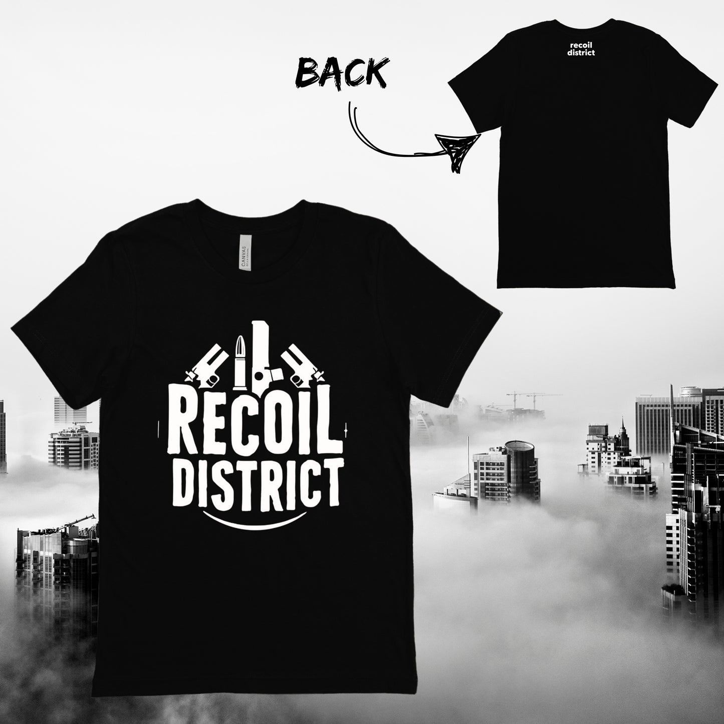 Recoil District "Globe" Black SS T-Shirt LIMITED EDITION