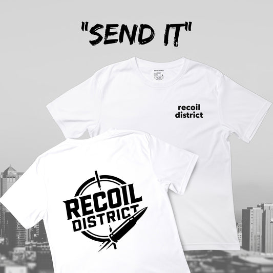 Recoil District  "Send It" White SS T-Shirt